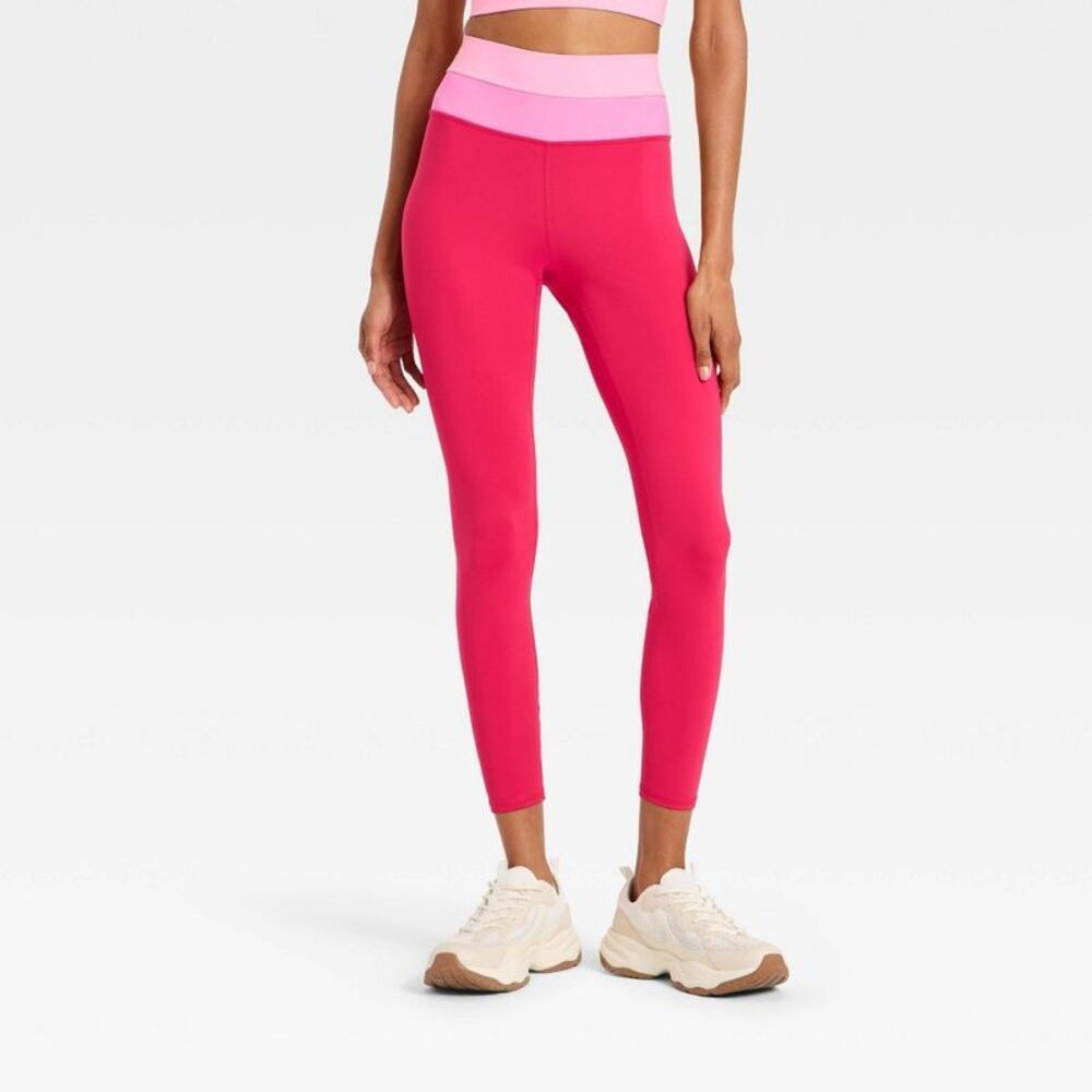 Women's High-Rise Colorblocked Leggings - JoyLab Pink XXL